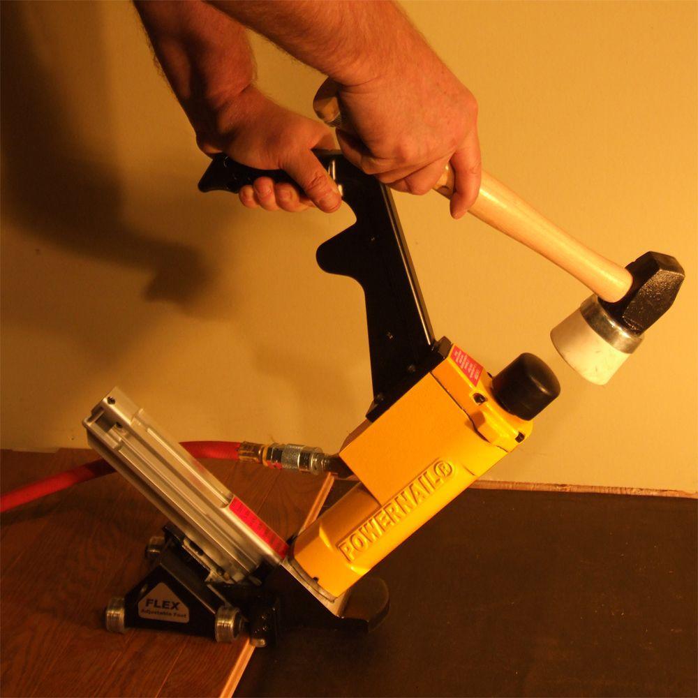 15.5-Gauge Flex Power Roller Pneumatic Hardwood Flooring Power Stapler - Super Arbor