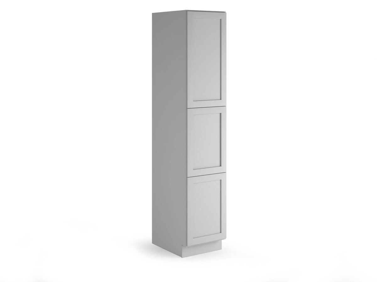 Valleywood Cabinetry Proper Gray 18-in W x 84-in H x 24-in D Proper Gray Birch Pantry Ready To Assemble Plywood Cabinet (Flat Panel Shaker Door Style)
