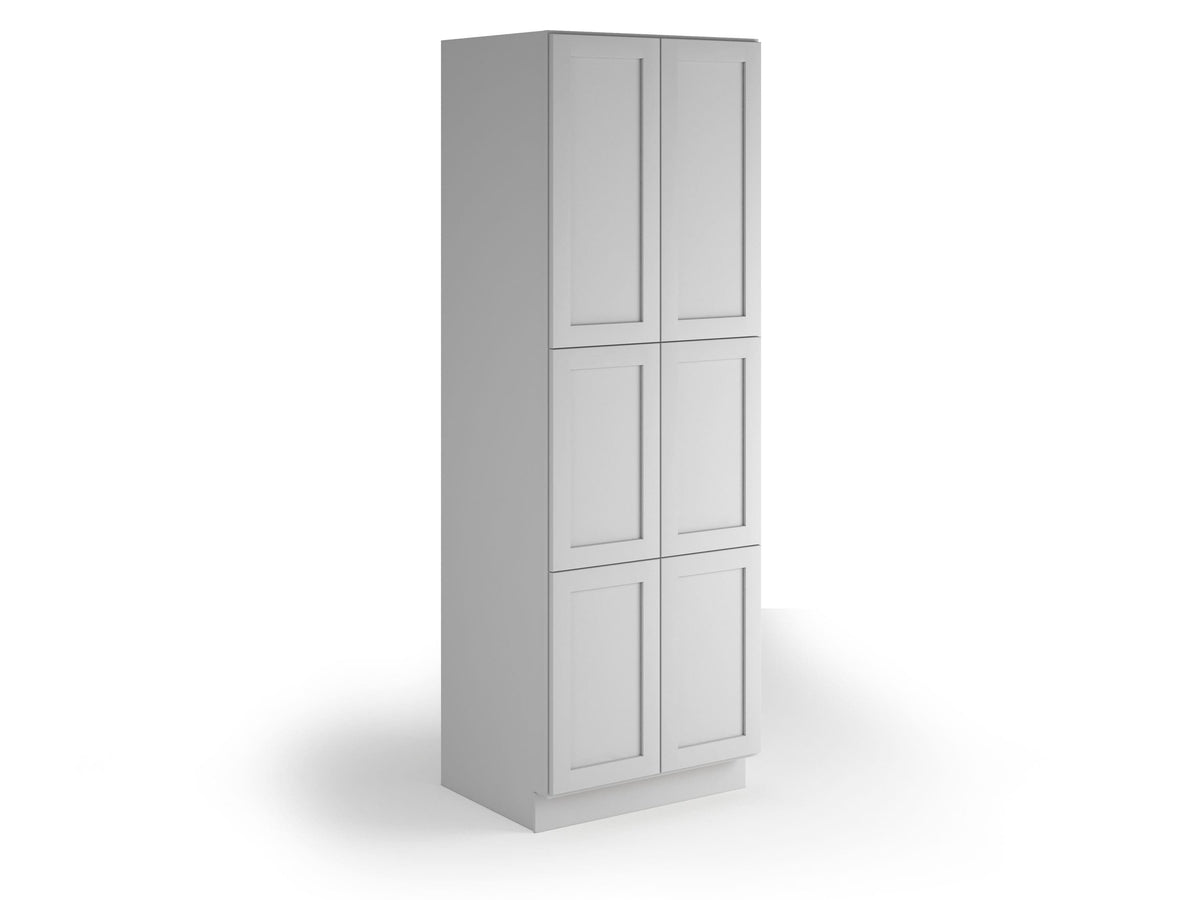 Valleywood Cabinetry Proper Gray 30-in W x 90-in H x 24-in D Proper Gray Birch Pantry Ready To Assemble Plywood Cabinet (Flat Panel Shaker Door Style)