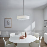 Kichler 5-Light Brushed Nickel Modern/Contemporary Etched Glass Drum Medium Hanging Pendant Light