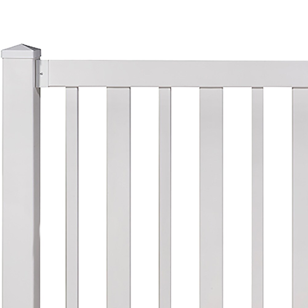 WamBam Fence 4-ft H x 4-ft W White Vinyl Flat-top Fence Gate Kit (Unassembled)