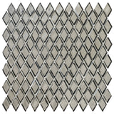 Apollo Tile (Sample) Majeste Silver 4-in x 4-in Honed Glass Diamond Floor and Wall Tile