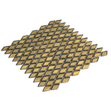 Apollo Tile (Sample) Majeste Gold 4-in x 4-in Honed Glass Diamond Mosaic Floor and Wall Tile