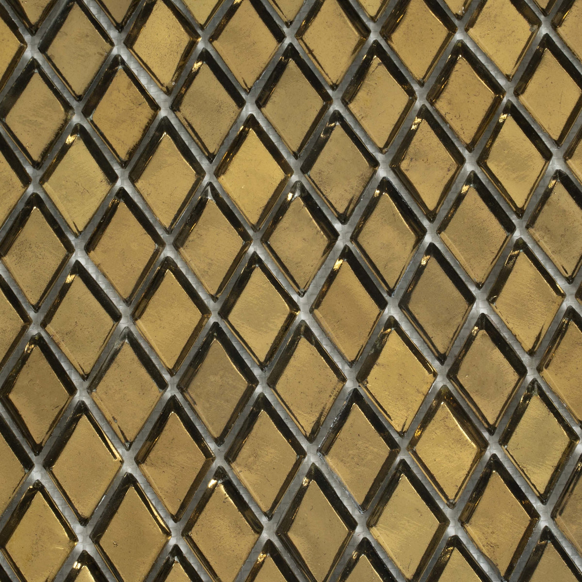 Apollo Tile (Sample) Majeste Gold 4-in x 4-in Honed Glass Diamond Mosaic Floor and Wall Tile