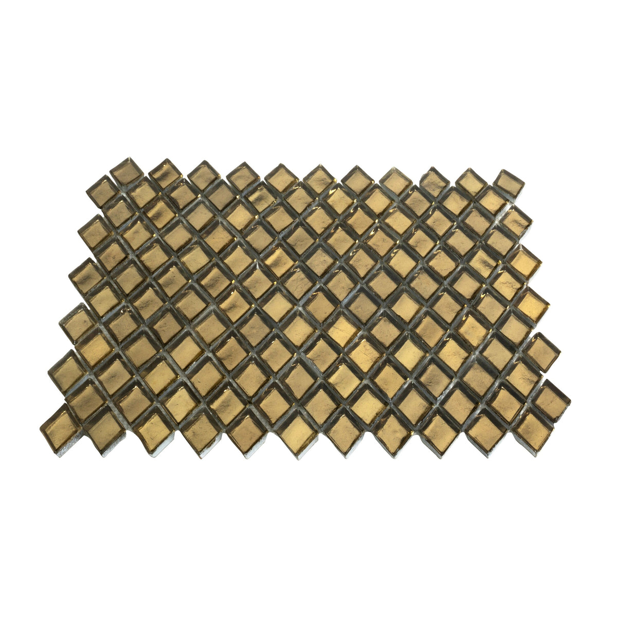 Apollo Tile (Sample) Majeste Gold 4-in x 4-in Honed Glass Diamond Mosaic Floor and Wall Tile