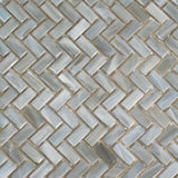 Apollo Tile (Sample) Majeste Gray 4-in x 4-in Matte Glass Herringbone Patterned Floor and Wall Tile