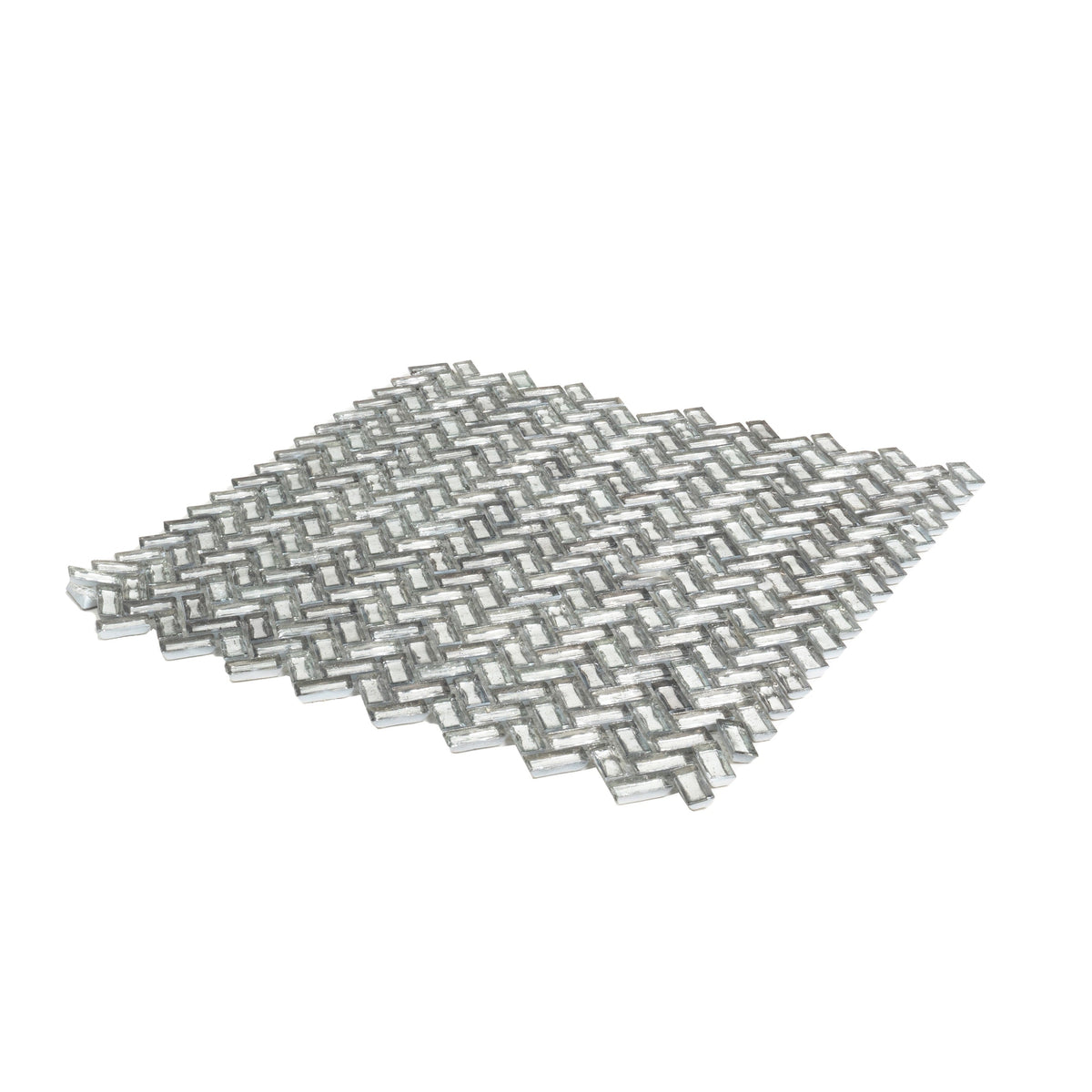 Apollo Tile Majeste Silver 12-in x 12-in Matte Glass Herringbone Patterned Wall Tile (9.75-sq. ft/ Carton)