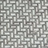 Apollo Tile (Sample) Majeste Silver 4-in x 4-in Matte Glass Herringbone Patterned Floor and Wall Tile