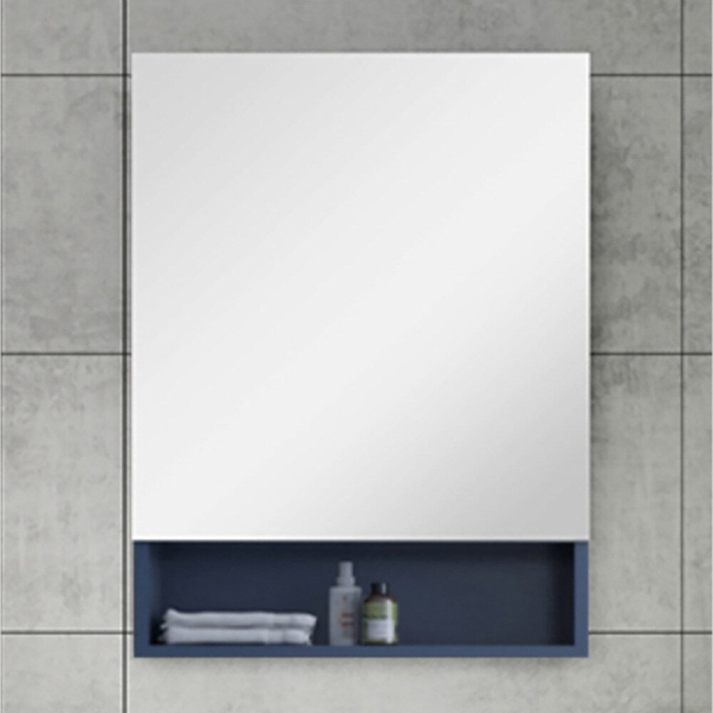 Fresca Stella 24-in x 34-in Surface Mount Royal Blue Mirrored Soft Close Medicine Cabinet