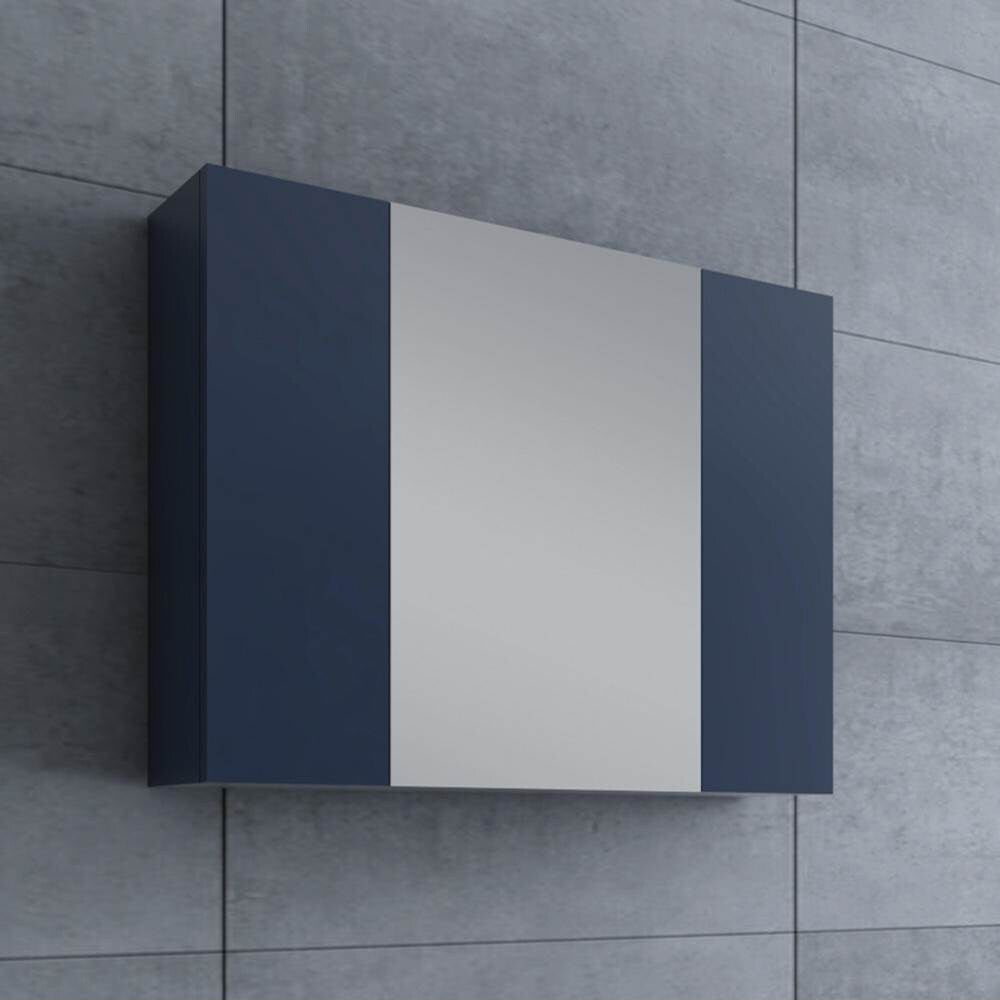 Fresca Stella 32-in x 24-in Surface Mount Royal Blue Mirrored Soft Close Medicine Cabinet
