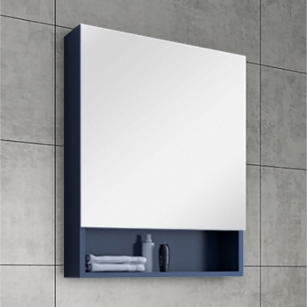 Fresca Stella 24-in x 34-in Surface Mount Royal Blue Mirrored Soft Close Medicine Cabinet