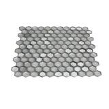 Apollo Tile (Sample) Majeste Silver 4-in x 4-in Matte Glass Honeycomb Patterned Floor and Wall Tile
