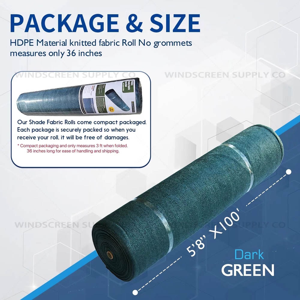 NCSNA 6-ft H x 100-ft W Dark Green Hdpe Chain Link Fence Screen