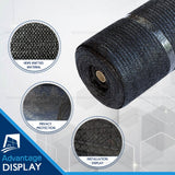 NCSNA 6-ft H x 100-ft W Black Hdpe Chain Link Fence Screen