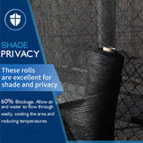 NCSNA 6-ft H x 100-ft W Black Hdpe Chain Link Fence Screen