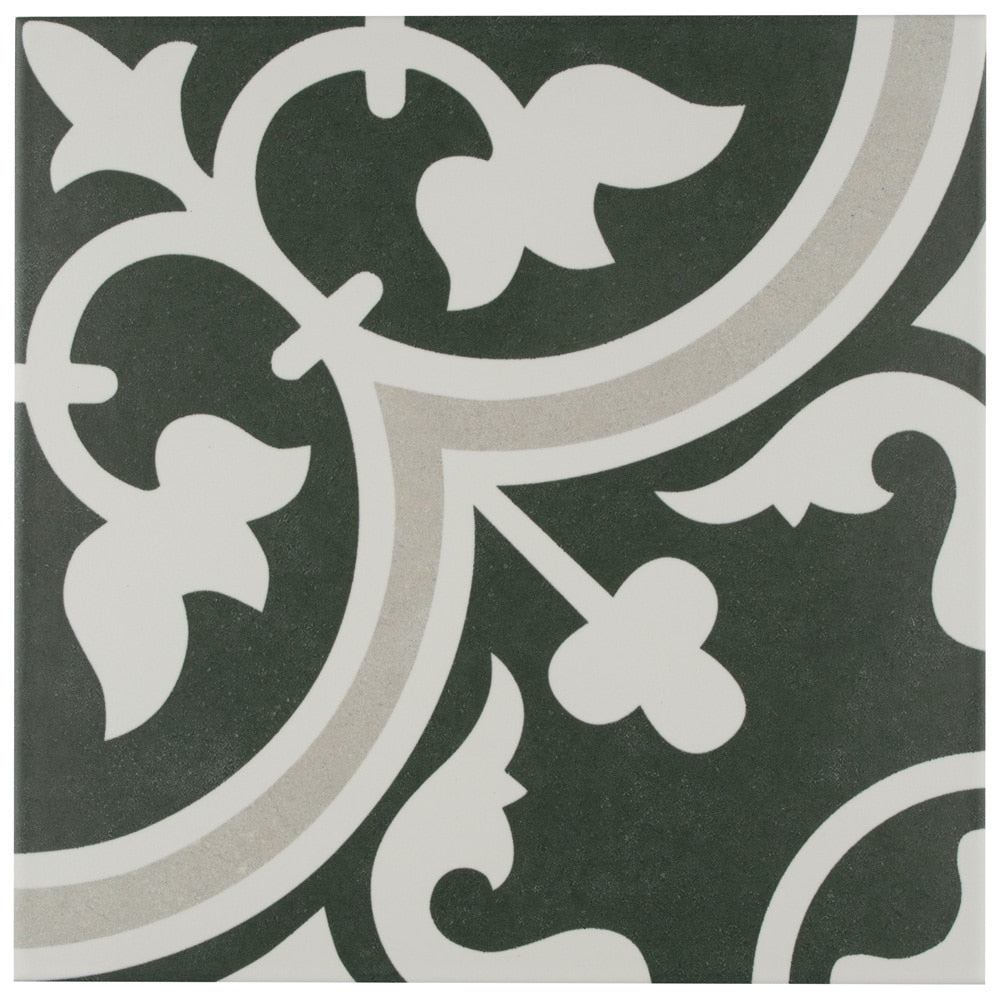Affinity Tile Arte Due 10-in x 10-in Satin Porcelain Encaustic Floor and Wall Tile product image