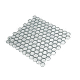 Apollo Tile (Sample) Majeste Glossy Silver 4-in x 4-in Matte Glass Honeycomb Mosaic Floor and Wall Tile