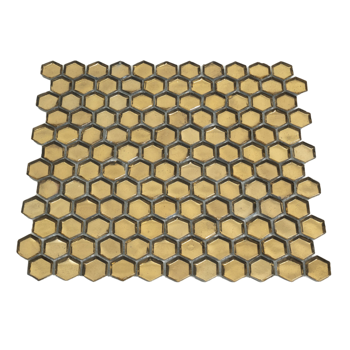 Apollo Tile (Sample) Majeste Gold 4-in x 4-in Matte Glass Patterned Floor and Wall Tile
