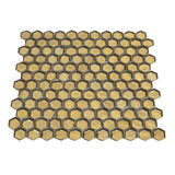 Apollo Tile (Sample) Majeste Gold 4-in x 4-in Matte Glass Patterned Floor and Wall Tile