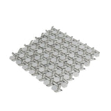 Apollo Tile (Sample) Majeste Silver 4-in x 4-in Glossy Glass Honeycomb Patterned Wall Tile