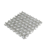 Apollo Tile Majeste Silver 12-in x 12-in Glossy Glass Hexagon Patterned Wall Tile (9.67-sq. ft/ Carton)