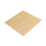 Apollo Tile Gold 12-in x 12-in Glossy Glass Penny Round Stone Look Wall Tile (10.34-sq. ft/ Carton)