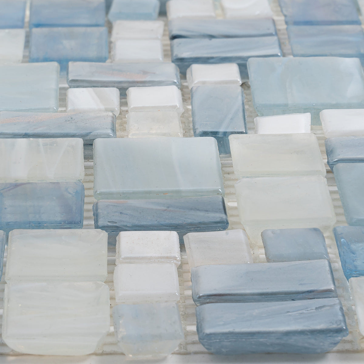 Apollo Tile (Sample) Majeste Gray 4-in x 4-in Glazed Glass Mixed Pattern Floor and Wall Tile