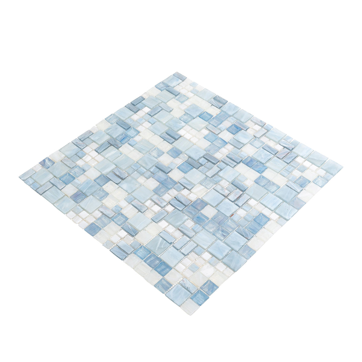 Apollo Tile (Sample) Majeste Gray 4-in x 4-in Glazed Glass Mixed Pattern Floor and Wall Tile
