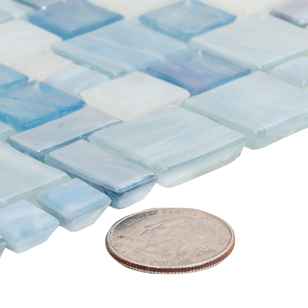 Apollo Tile (Sample) Majeste Gray 4-in x 4-in Glazed Glass Mixed Pattern Floor and Wall Tile
