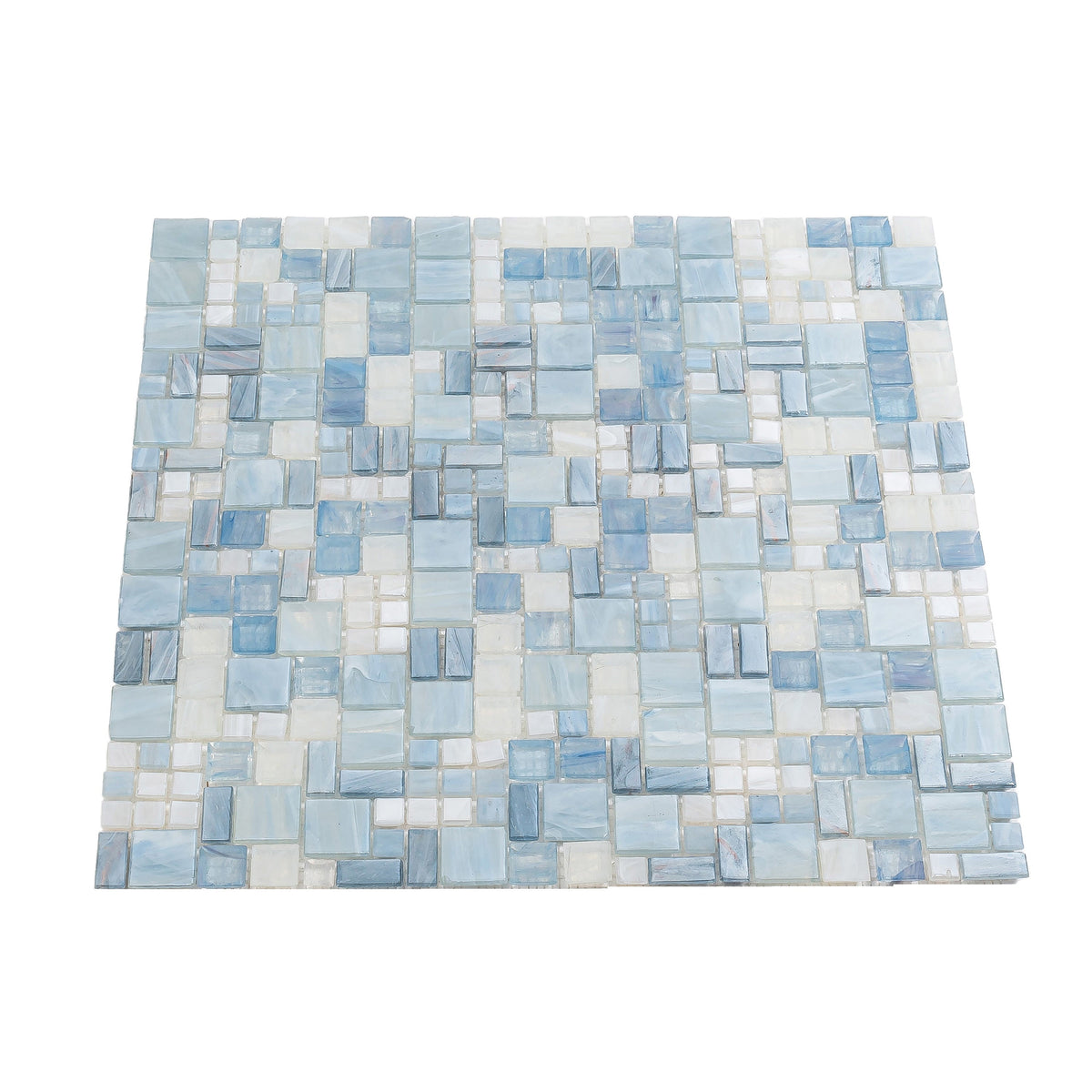 Apollo Tile (Sample) Majeste Gray 4-in x 4-in Glazed Glass Mixed Pattern Floor and Wall Tile