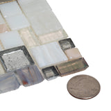 Apollo Tile (Sample) Majeste Brown 4-in x 4-in Glossy Glass Mixed Pattern Patterned Wall Tile
