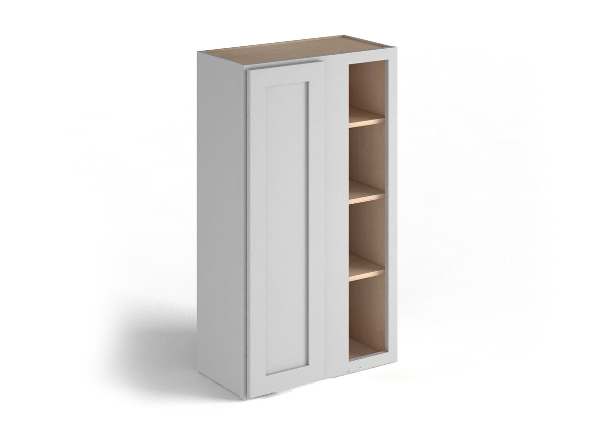 Valleywood Cabinetry Proper Gray 27-in W x 30-in H x 12-in D Proper Gray Birch Blind Corner Wall Ready To Assemble Plywood Cabinet (Flat Panel Shaker Style)