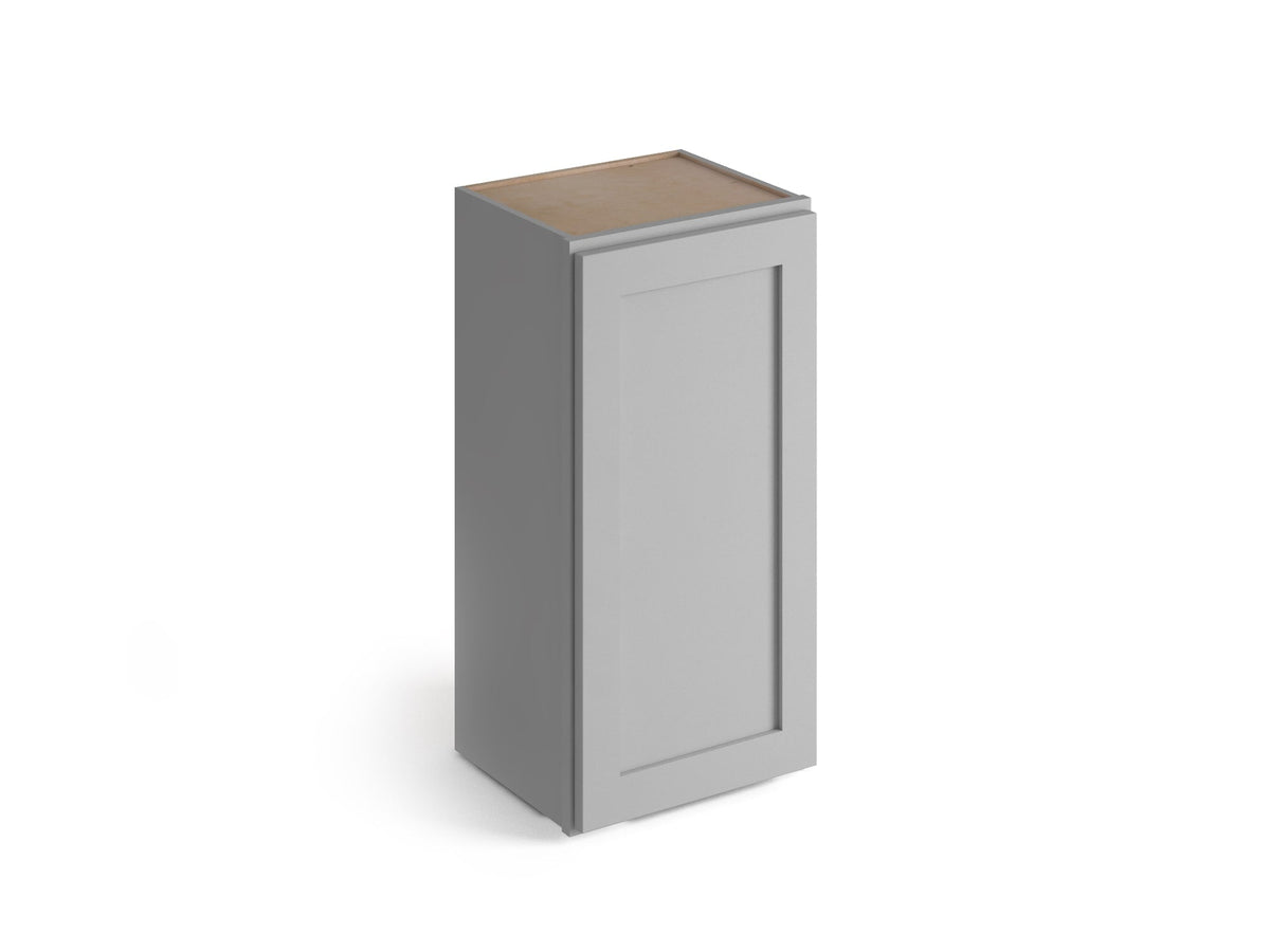 Valleywood Cabinetry Proper Gray 15-in W x 42-in H x 12-in D Proper Gray Birch Wall Ready To Assemble Plywood Cabinet (Flat Panel Shaker Door Style)