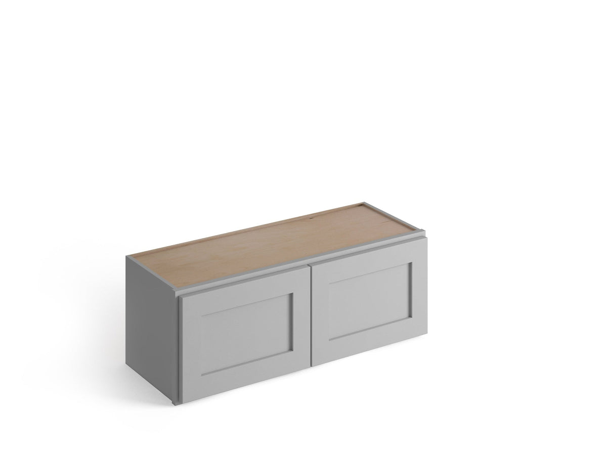 Valleywood Cabinetry Proper Gray 36-in W x 15-in H x 12-in D Proper Gray Birch Wall Ready To Assemble Plywood Cabinet (Flat Panel Shaker Door Style)