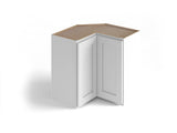 Valleywood Cabinetry Pure White 24-in W x 42-in H x 24-in D Pure White Birch L-shaped Corner Wall Ready To Assemble Plywood Cabinet (Flat Panel Shaker Style)