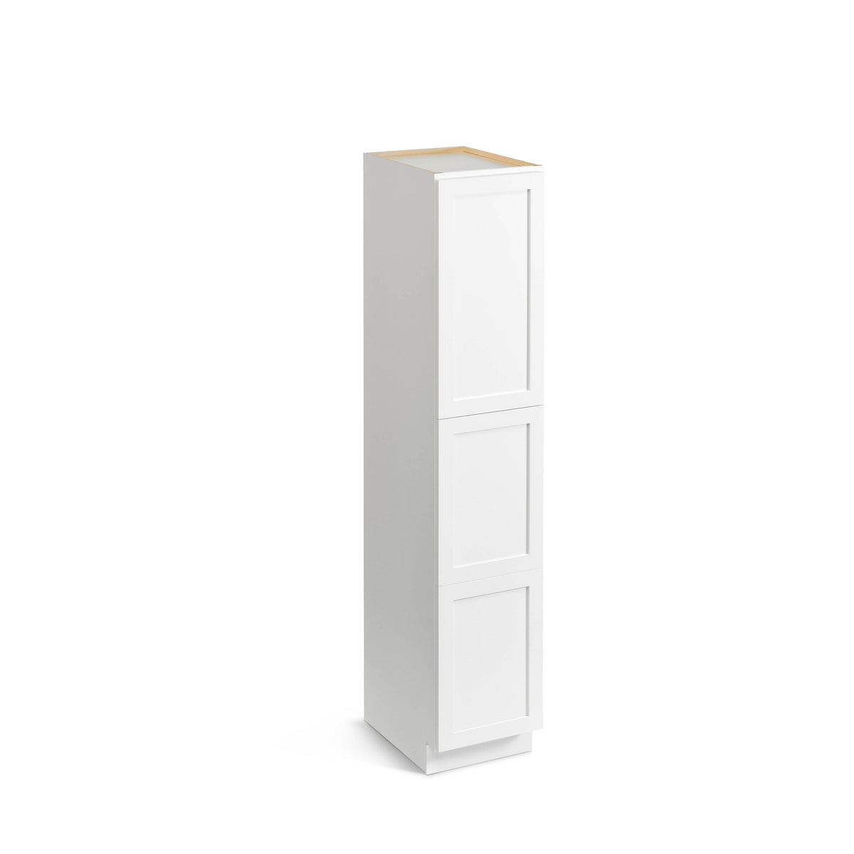 Valleywood Cabinetry Pure White 18-in W x 96-in H x 24-in D Pure White Birch Pantry Ready To Assemble Plywood Cabinet (Flat Panel Shaker Door Style)