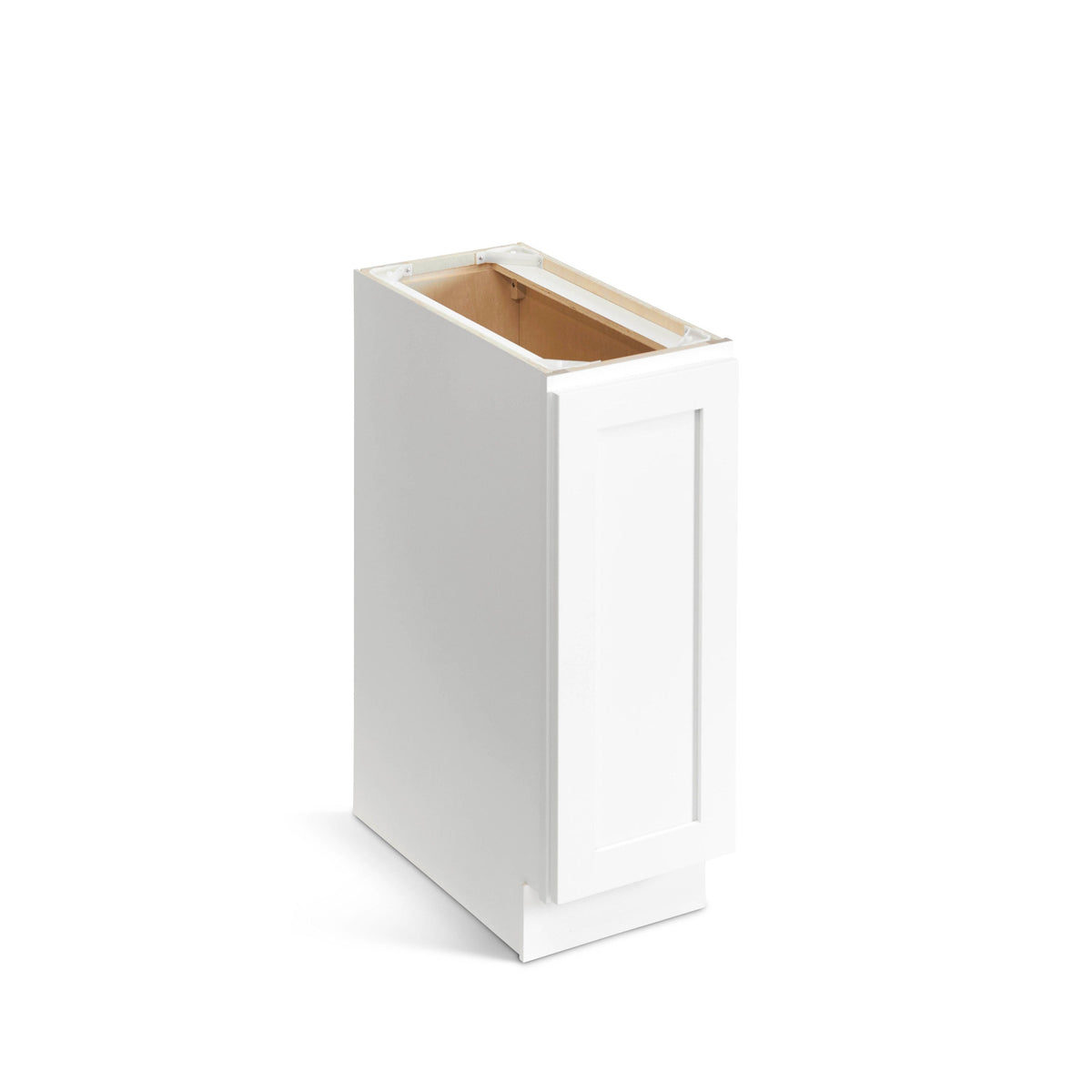 Valleywood Cabinetry Pure White 12-in W x 34.5-in H x 24-in D Pure White Birch Base Ready To Assemble Plywood Cabinet (Flat Panel Shaker Door Style)