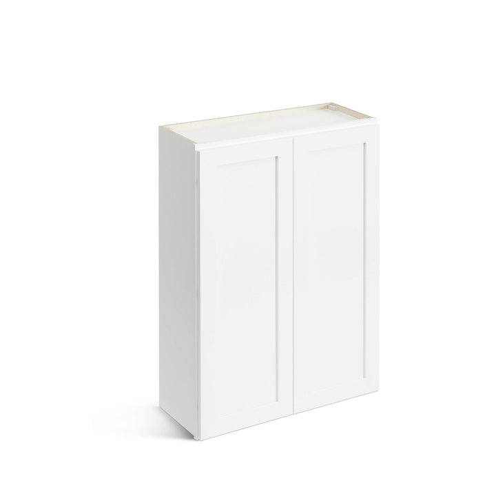 Valleywood Cabinetry Pure White 27-in W x 42-in H x 12-in D Pure White Birch Wall Ready To Assemble Plywood Cabinet (Flat Panel Shaker Door Style)
