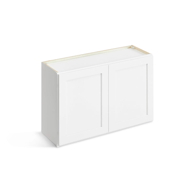 Valleywood Cabinetry Pure White 33-in W x 24-in H x 12-in D Pure White Birch Wall Ready To Assemble Plywood Cabinet (Flat Panel Shaker Door Style)