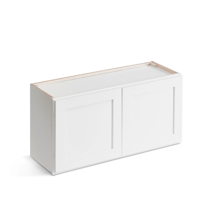 Valleywood Cabinetry Pure White 30-in W x 12-in H x 12-in D Pure White Birch Wall Ready To Assemble Plywood Cabinet (Flat Panel Shaker Door Style)