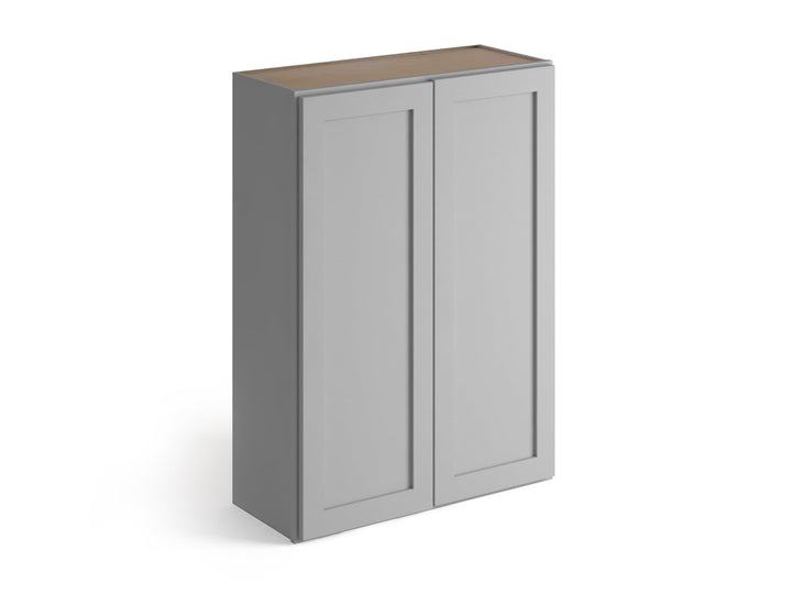 Valleywood Cabinetry Proper Gray 24-in W x 42-in H x 12-in D Proper Gray Birch Wall Ready To Assemble Plywood Cabinet (Flat Panel Shaker Door Style)