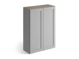 Valleywood Cabinetry Proper Gray 27-in W x 42-in H x 12-in D Proper Gray Birch Wall Ready To Assemble Plywood Cabinet (Flat Panel Shaker Door Style)
