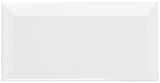 Satori Hudson Brilliant White Beveled 3-in x 6-in Glossy Ceramic Subway Wall Tile (0.12-sq. ft/ Piece)