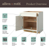 allen + roth Aveley 30-in W x 34.5-in H x 24-in D Linen 1-Drawer Base Fully Assembled Cabinet (Flat Panel Shaker Style)