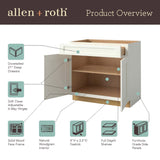 allen + roth Galway 36-in W x 34.5-in H x 24-in D Sage 1-Drawer Base Fully Assembled Cabinet (Flat Panel Shaker Style)