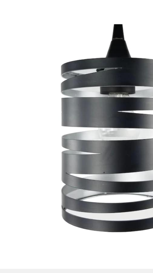 Portfolio 7.5-in H x 6-in W Black Cylinder Pendant Light Shade
