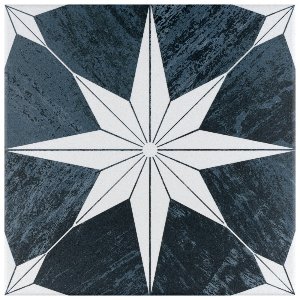 Affinity Tile Cassis Stella Black Night 10-in x 10-in Multi-finish Porcelain Wood look Floor and Wall Tile product image