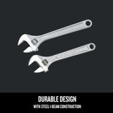 CRAFTSMAN 2-Piece 10-in & 12-in Steel Adjustable Wrench Set, Polished Chrome
