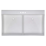 Mustee 25-in x 40-in Freestanding Two-Basin Laundry Sink with Drain and Faucet