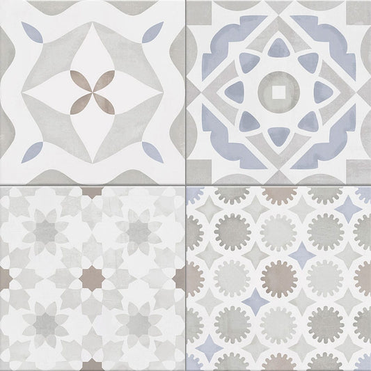 Giorbello Chiasmo Patterned 8-in x 8-in Matte Porcelain Floor and Wall Tile (7.11-sq. ft/ Carton)